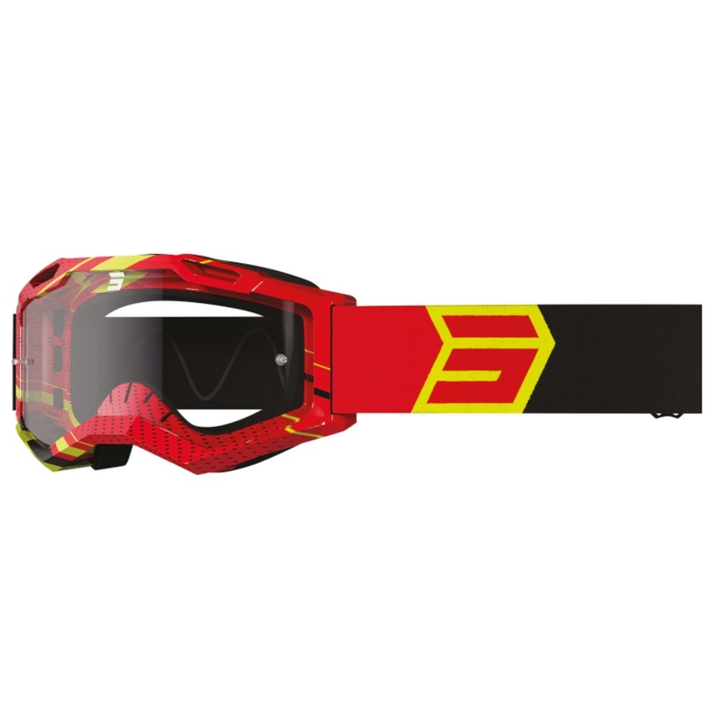 Motocross-Schutzbrille Shot Assault 2.0 Drop gelb-schwarz-rot