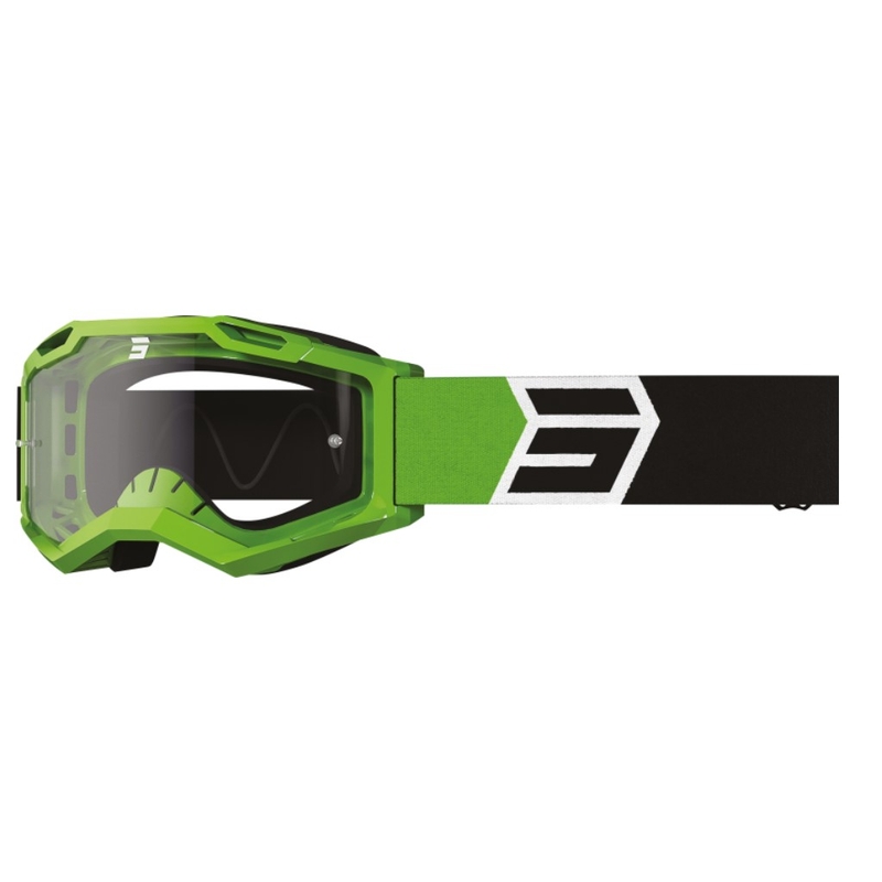 Motocross-Schutzbrille Shot Assault 2.0 Solar schwarz-grün