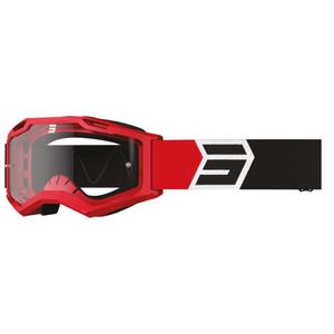 Motocross-Schutzbrille Shot Assault 2.0 Solar schwarz-rot