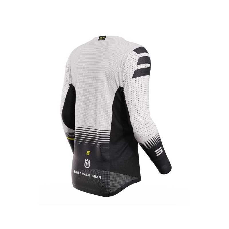 Motocross-Trikot Shot Aerolite Husqvarna LE weiß-schwarz im Angebot Ausverkauf