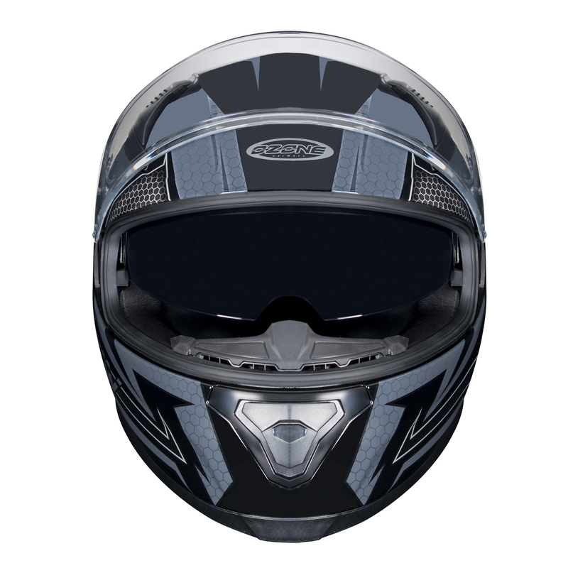 Ozone Arrow Schwarz-Grau Integral Motorradhelm