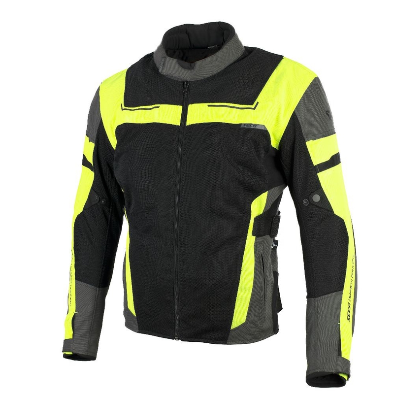 Motorradjacke SECA Orkan II grau-fluorgelb Ausverkauf