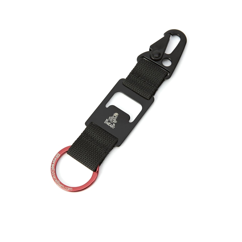 Schlüsselanhänger mit Karabiner DAKAR Carab 04 schwarz-rot