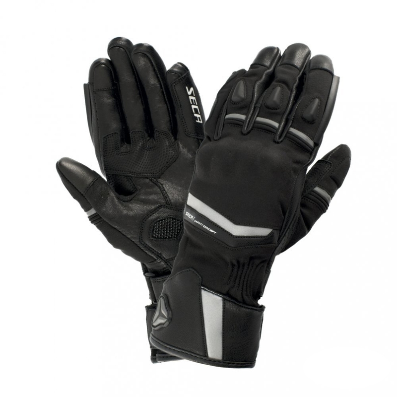 Motorradhandschuhe SECA Compass HTX schwarz Ausverkauf