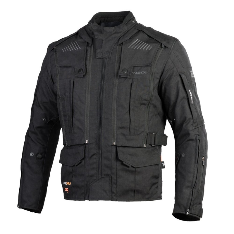 Motorradjacke SECA Strada EVO schwarz Ausverkauf