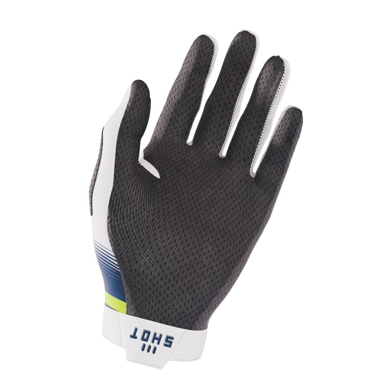 Motocross-Handschuhe Shot Aerolite Husqvarna LE weiß-blau Abverkauf Ausverkauf