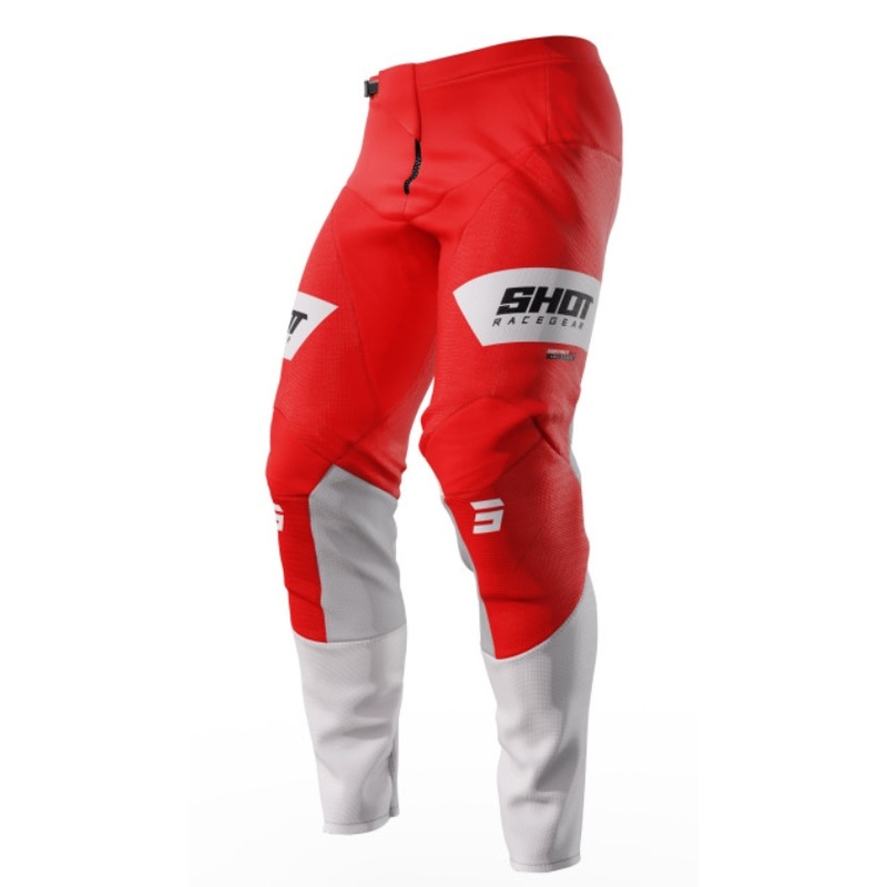 Motocross-Hose Shot Contact Scope weiß-rot Ausverkauf