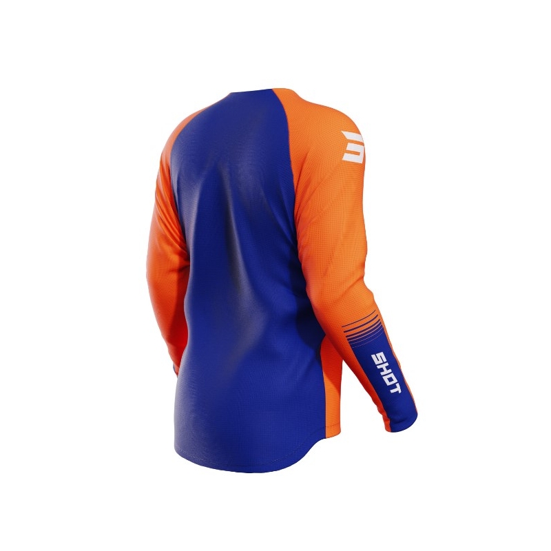 Motocross-Trikot Shot Contact Tracer blau-orange Ausverkauf