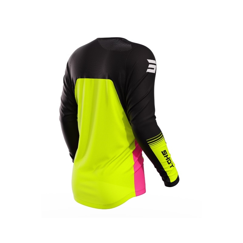 Motocross Trikot Shot Contact Tracer schwarz-pink-fluo gelb Ausverkauf