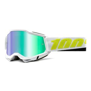 Motorradbrille 100% ACCURI 2 Payeto schwarz-gelb-weiß (grünes Plexiglas)
