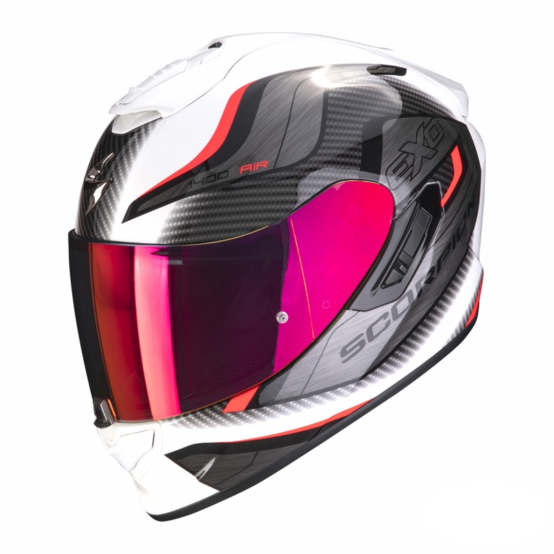 Integral Motorradhelm Scorpion EXO-1400 EVO Air Attune weiß-rot
