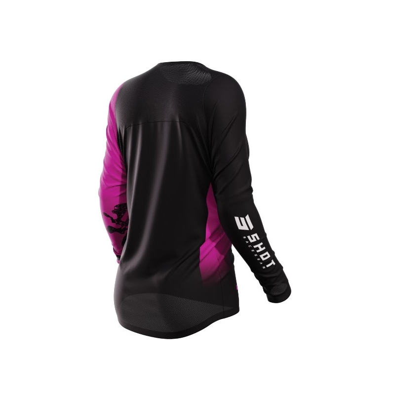 Damen Motocross Trikot Shot Contact Shelly 2.0 schwarz und rosa Ausverkauf