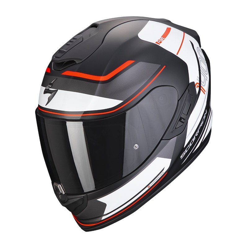 Integral Motorradhelm Scorpion EXO-1400 EVO Air Vittoria schwarz und weiß matt