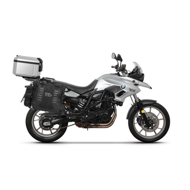 Complete set of SHAD TERRA TR40 adventure saddlebags and SHAD TERRA aluminium 48L topcase, including mounting kit SHAD BMW F 650 GS/ F 700 GS/ F 800 GS