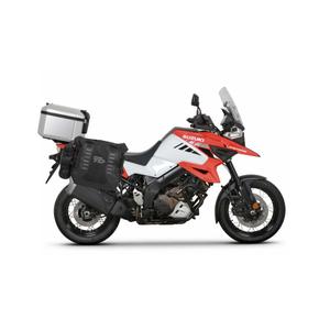 Complete set of SHAD TERRA TR40 adventure saddlebags and SHAD TERRA aluminium 55L topcase, including mounting kit SHAD SUZUKI DL 1000 V-Strom/ DL 1050 V-Strom
