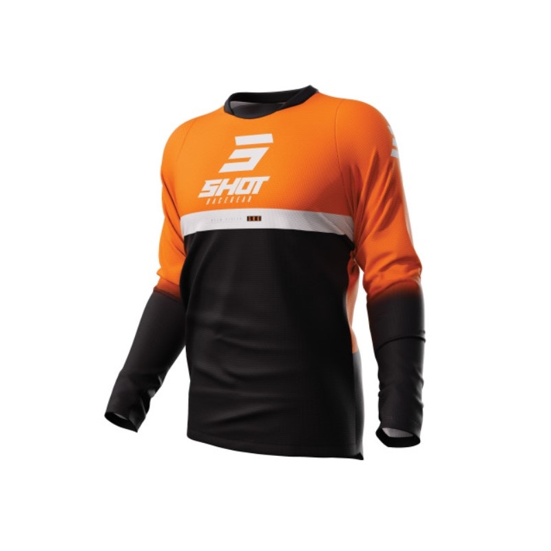 Motocross Trikot Shot Devo Devo Reflex schwarz-orange Ausverkauf