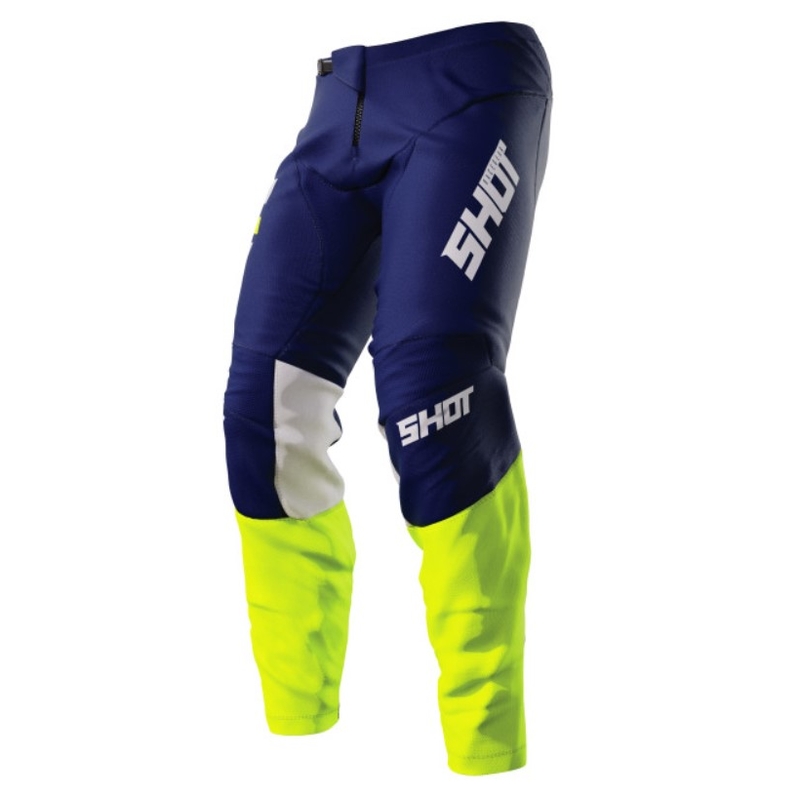 Motocross-Hose Shot Devo Reflex blau-weiß-fluo-gelb Ausverkauf