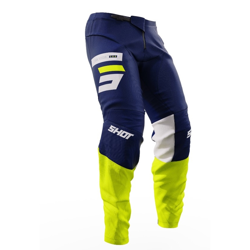 Motocross-Hose Shot Devo Reflex blau-weiß-fluo-gelb Ausverkauf