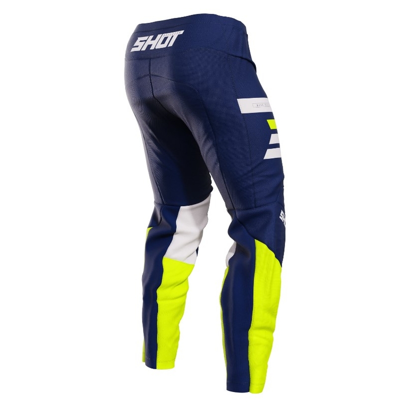 Motocross-Hose Shot Devo Reflex blau-weiß-fluo-gelb Ausverkauf
