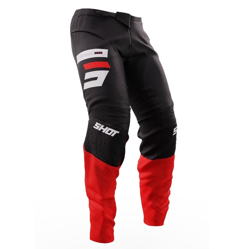 Shot Devo Reflex Motocross-Hose Schwarz und Rot Ausverkauf