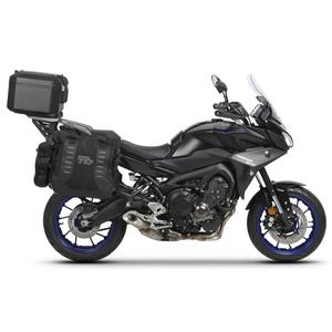 Complete set of SHAD TERRA TR40 adventure saddlebags and SHAD TERRA BLACK aluminium 37L topcase, including mounting kit SHAD YAMAHA MT-09 Tracer / Tracer 900