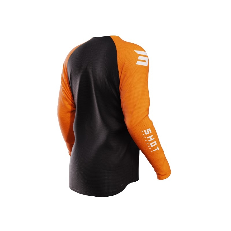 Motocross-Trikot Shot Raw Escape schwarz-orange Ausverkauf