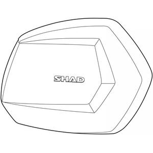 Spare part SC lid SHAD D1B35TRR rechts ALU