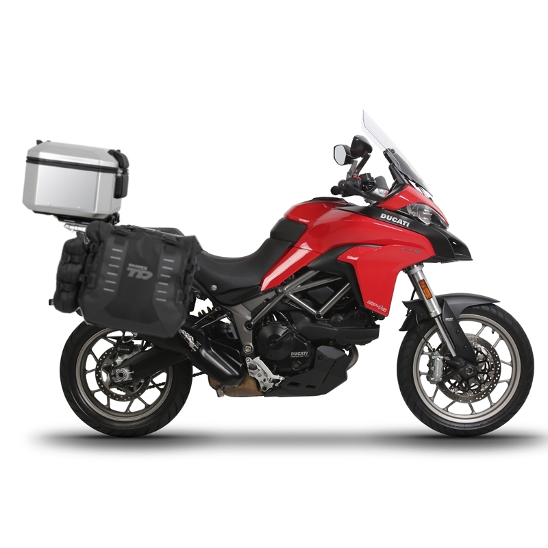 Complete set of SHAD TERRA TR40 adventure saddlebags and SHAD TERRA aluminium 48L topcase, including mounting kit SHAD DUCATI MULTISTRADA 950 / 1200 / 1260