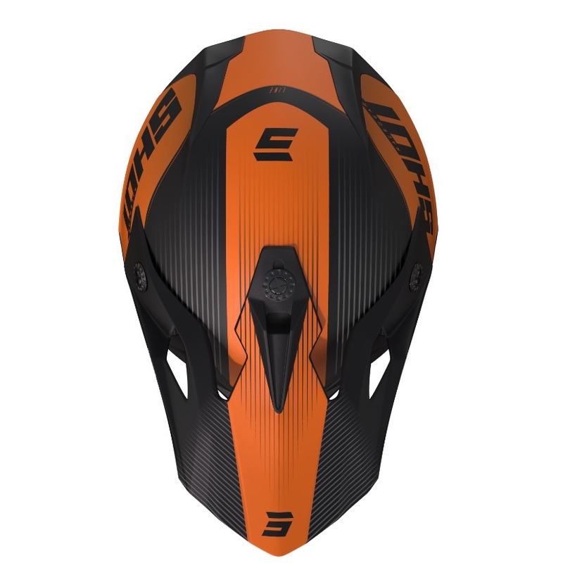 Motocross-Helme Shot Pulse Line grau-orange