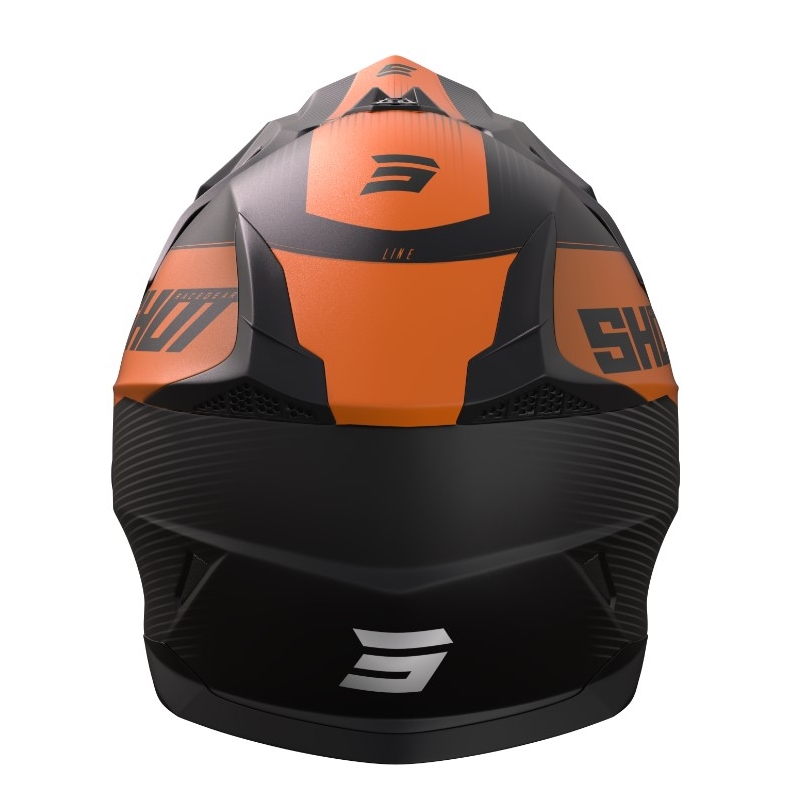 Motocross-Helme Shot Pulse Line grau-orange