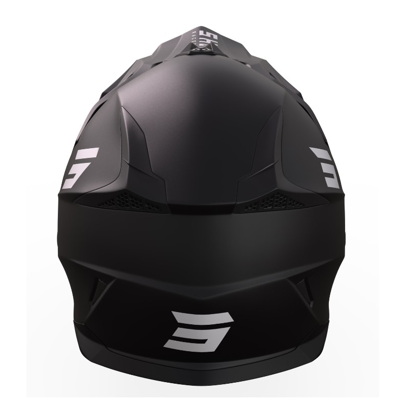 Kinder-Motocross-Helm Shot Pulse Kid Solid Black Matte