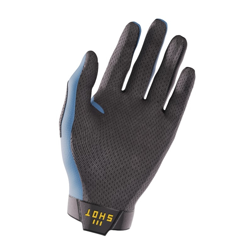 Motocross-Handschuhe Shot Lite schwarz-gelb-blau Ausverkauf