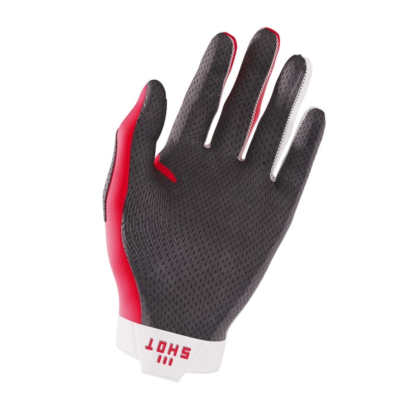Motocross-Handschuhe Shot Lite weiß-rot Ausverkauf