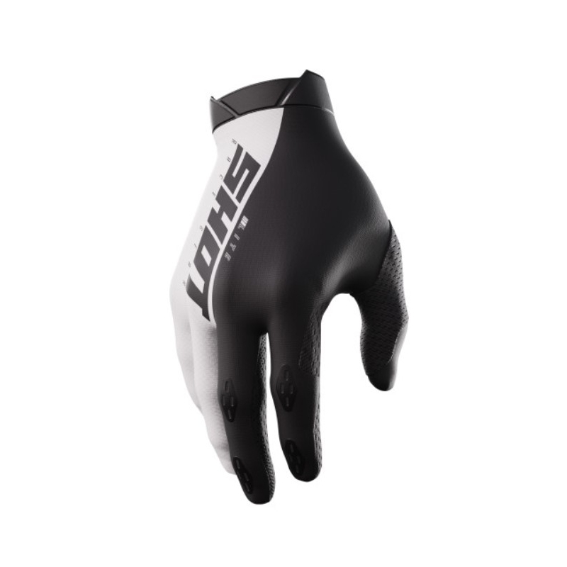 Motocross-Handschuhe Shot Lite schwarz und weiß
