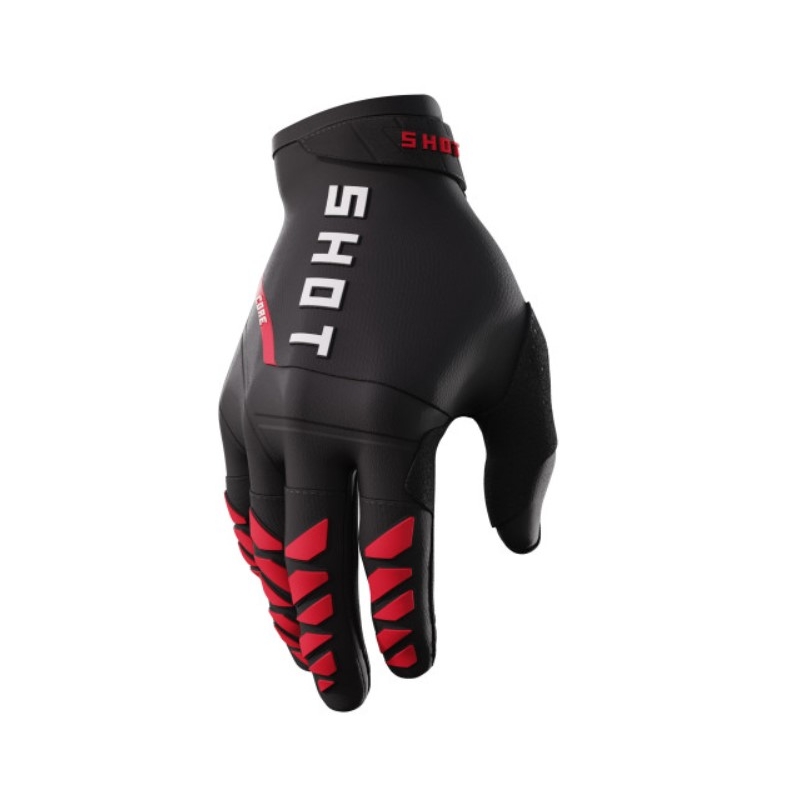 Motocross-Handschuhe Shot Core schwarz-rot