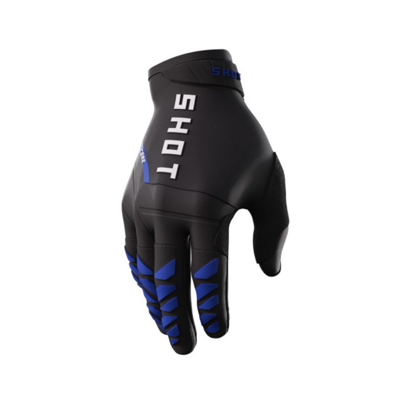 Motocross-Handschuhe Shot Core schwarz-blau