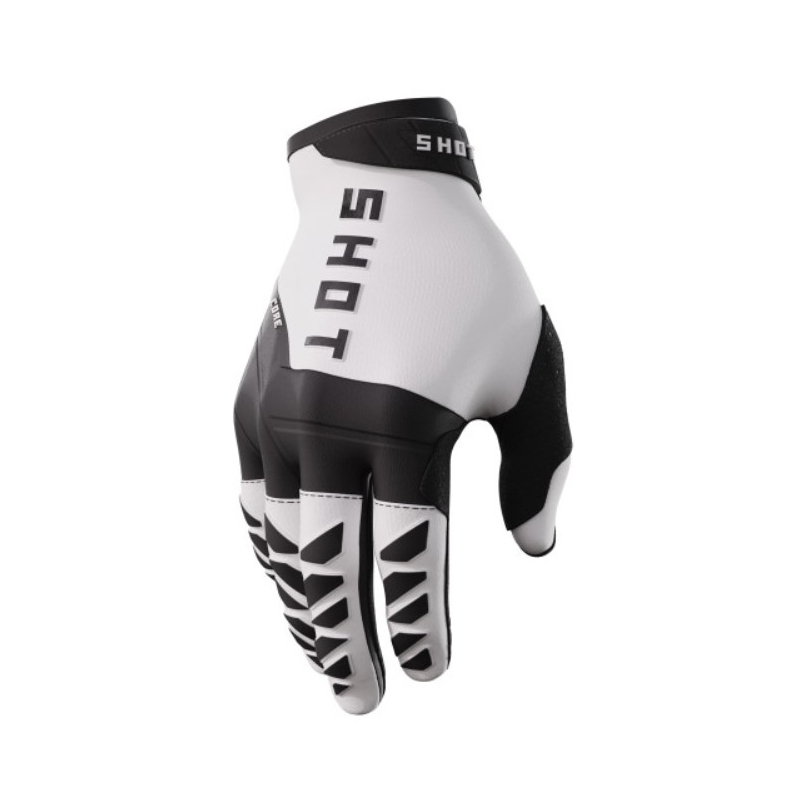 Motocross-Handschuhe Shot Core weiß-schwarz