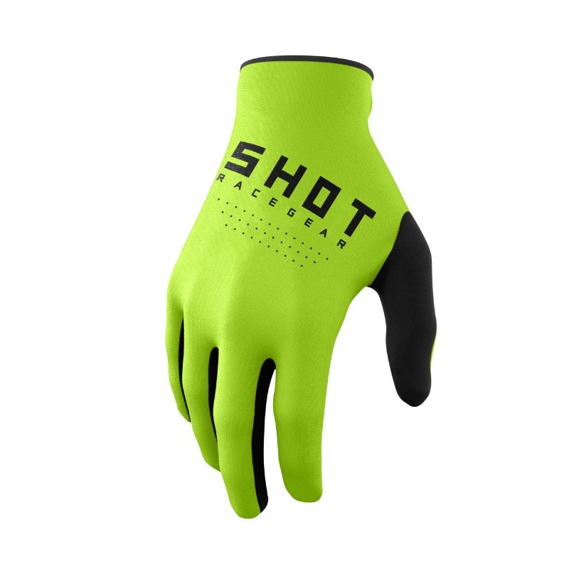 Motocross-Handschuhe Shot Raw schwarz-fluo grün Ausverkauf