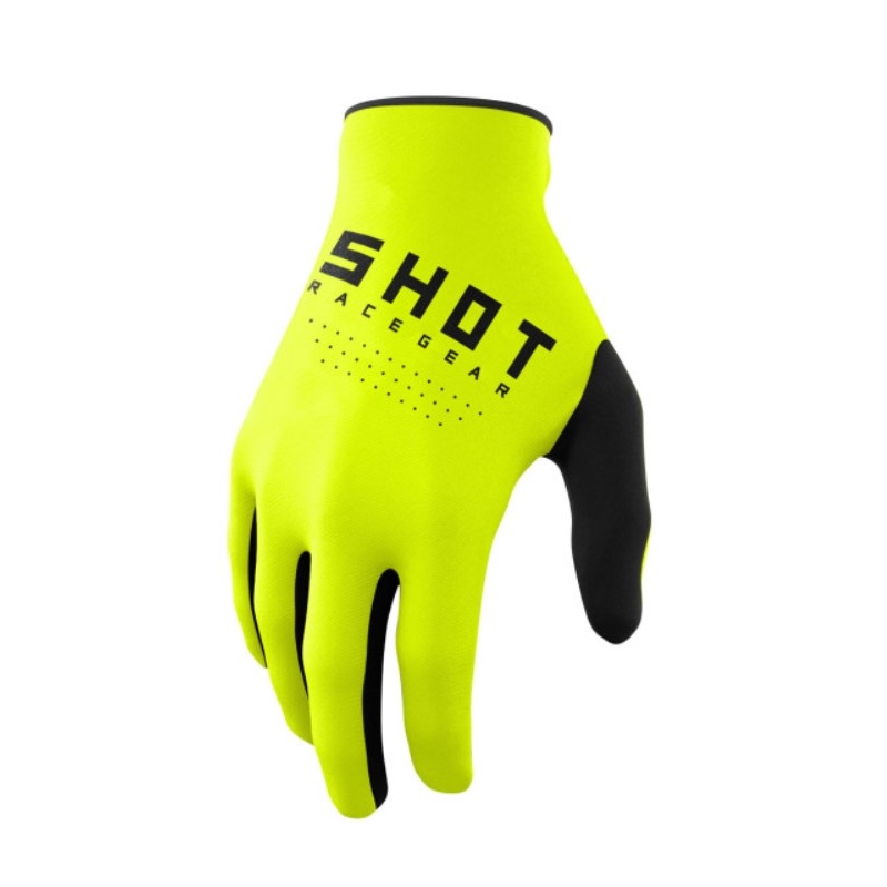 Motocross-Handschuhe Shot Raw schwarz-fluo gelb Ausverkauf