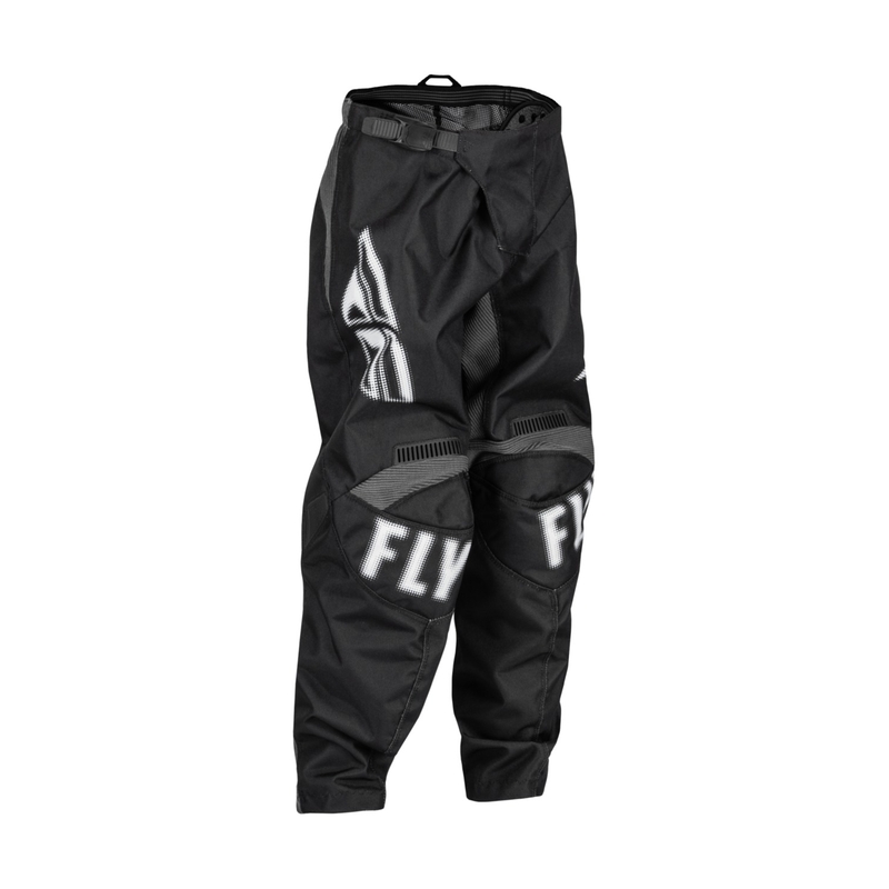 Kinder Motocross-Hose FLY Racing F-16 2023 schwarz und weiß Ausverkauf