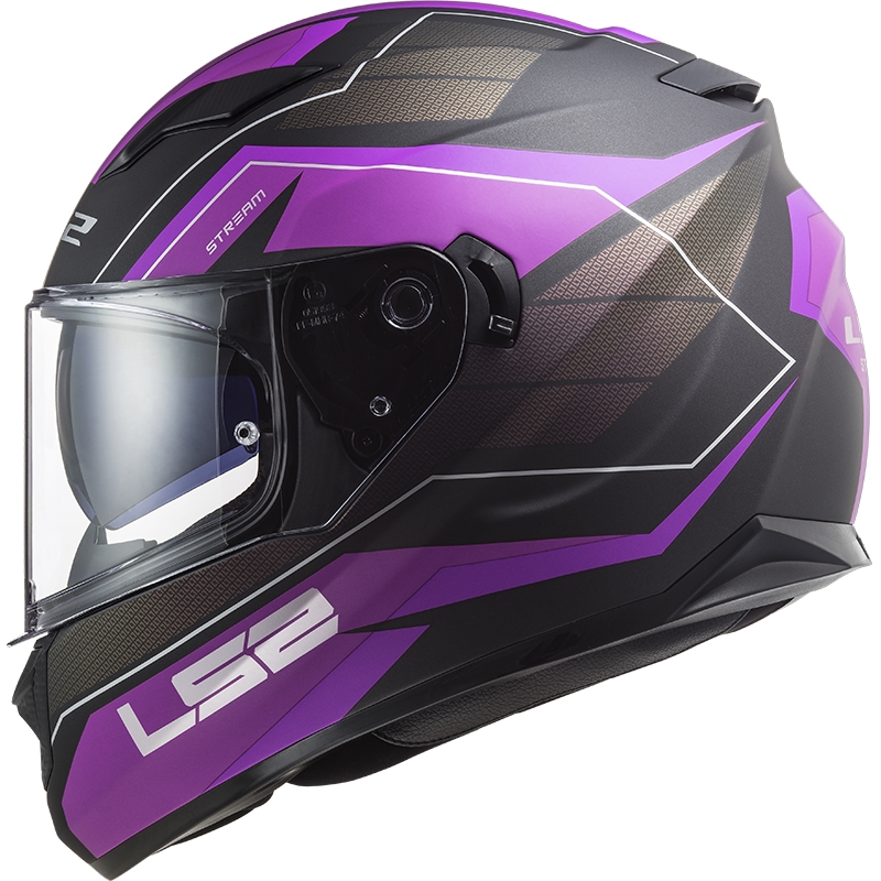 LS2 FF320 Stream EVO Mercury titan-violetter Integral-Motorradhelm