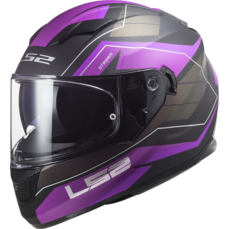 LS2 FF320 Stream EVO Mercury titan-violetter Integral-Motorradhelm