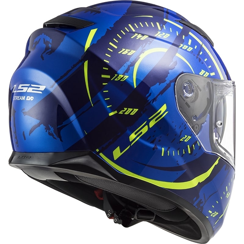 LS2 FF320 Stream EVO Tacho blau-fluo gelb Integral-Motorradhelm