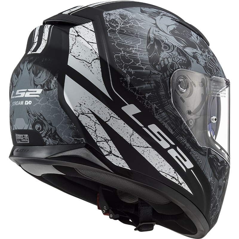 LS2 FF320 Stream EVO Throne schwarz-titan Integral Motorradhelm