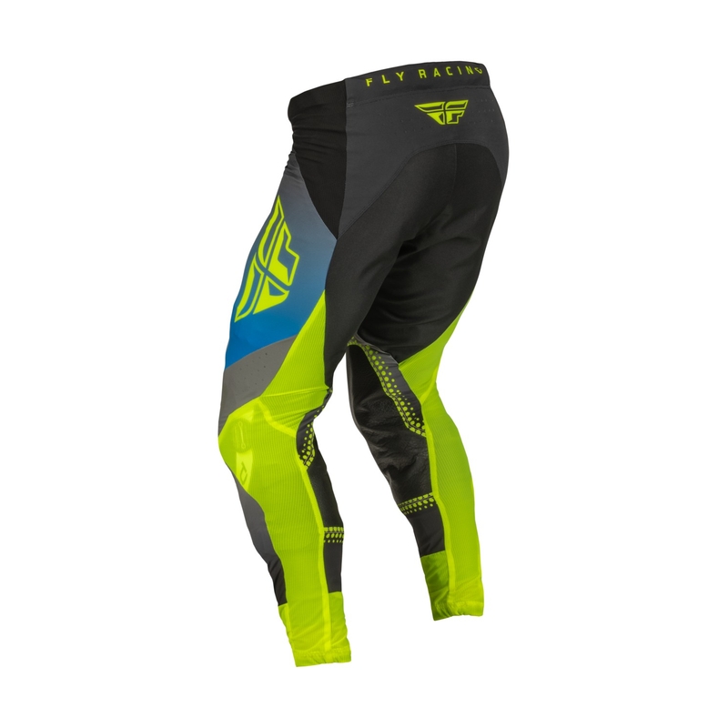 Motocross-Hose FLY Racing Lite 2023 grau-blau hi-vis Ausverkauf