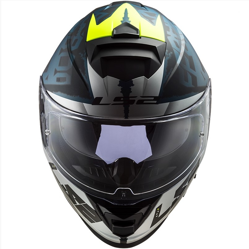 LS2 FF800 Storm Sprinter schwarz-silber-blauer Integral-Motorradhelm