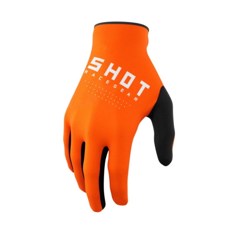 Motocross-Handschuhe Shot Raw schwarz-weiß-orange Ausverkauf
