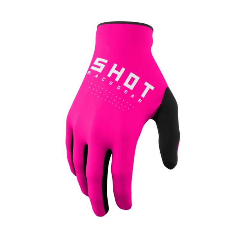 Motocross-Handschuhe Shot Raw schwarz-weiß-rosa Ausverkauf