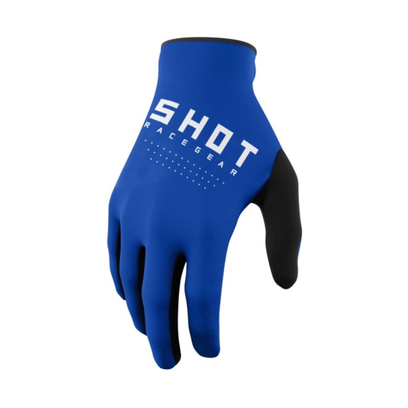 Motocross-Handschuhe Shot Raw schwarz-weiß-blau Ausverkauf