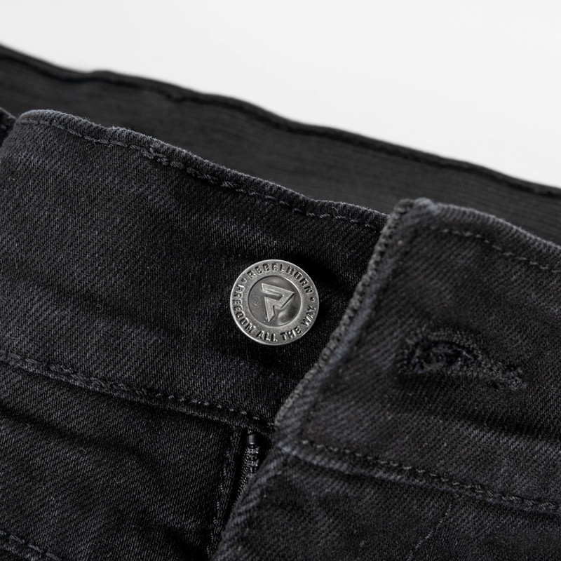 Rebelhorn Ash Schwarze Motorradjeans für Frauen Ausverkauf